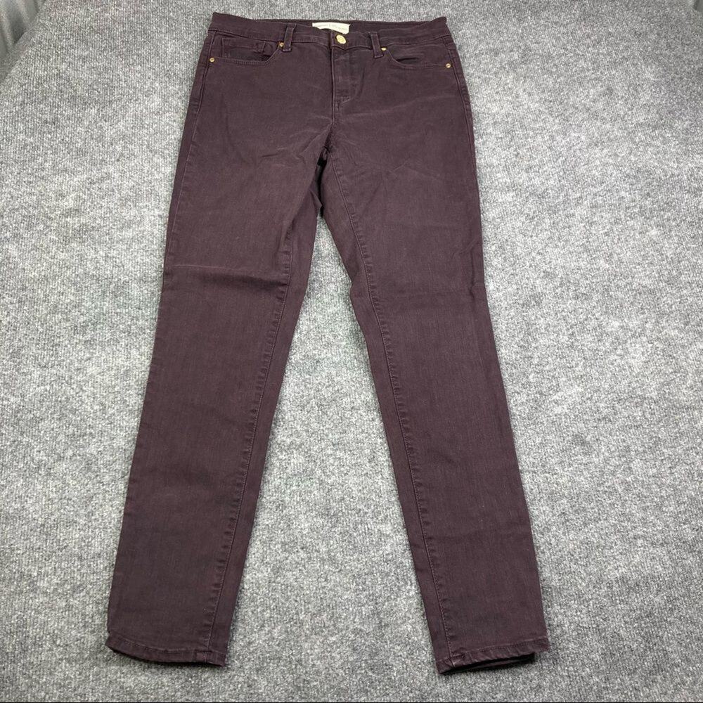 Gap Skinny Jeans Womens Size 29R Burgundy True Skinny Stretch Denim Casual 1969